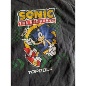 Sonic the Hedgehog x Top Golf Graphic Hoodie Charcoal Black Pullover